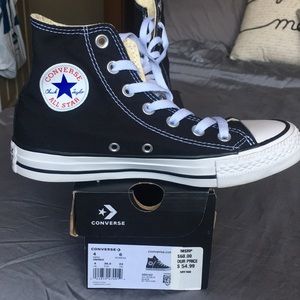 High top black converse Mens4 Womens6